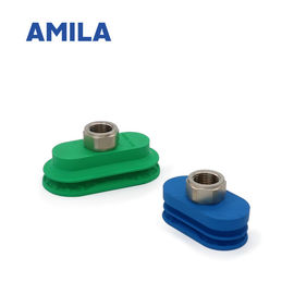 NBR Bellows Vacuum Cups Special For Metal Plate , Oval Suction Cups MAOB
